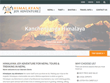 Tablet Screenshot of himalayanjoy.com